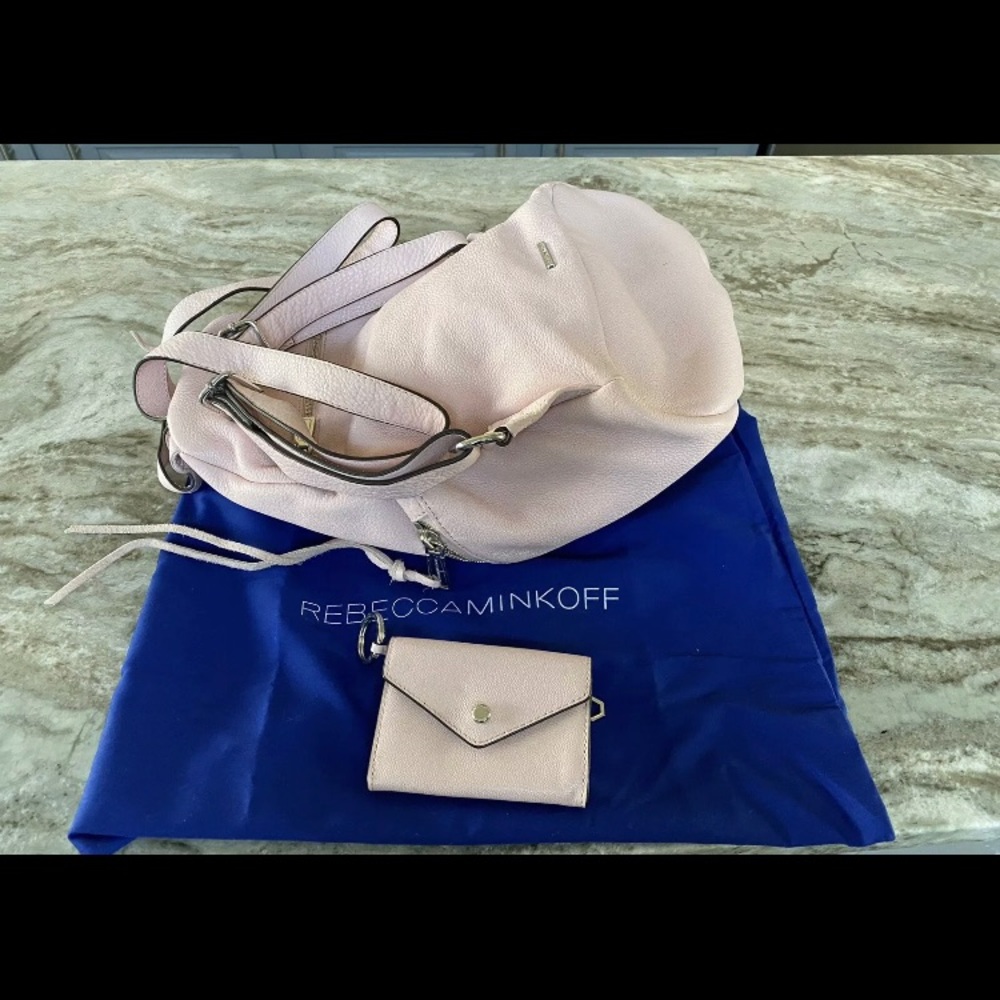 Rebecca Minkoff light pink beautiful medium size backpack